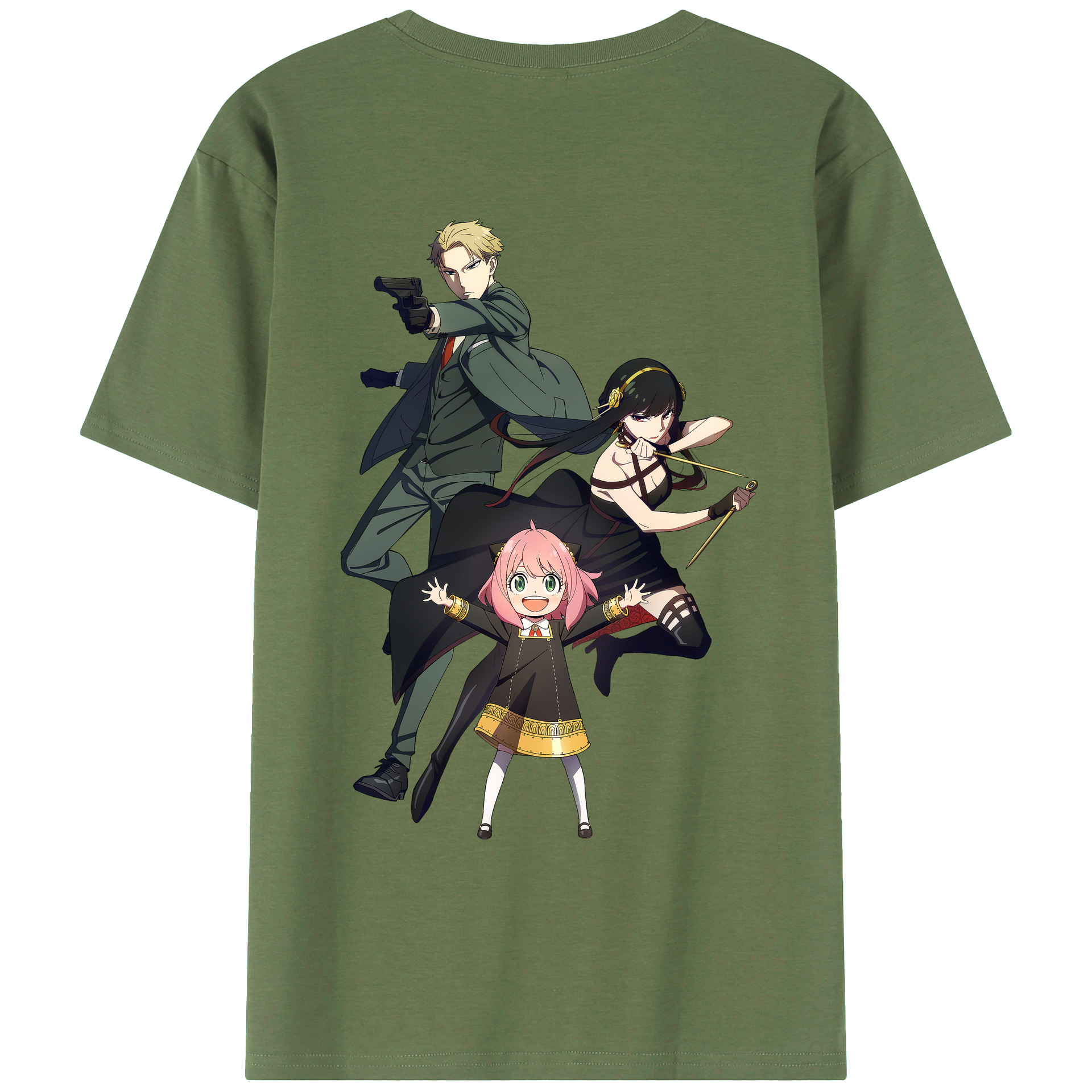 （画像用） SPY×FAMILY间谍家家酒 綿100％ メンズ半袖Tシャツ（バックプリント） 通気性